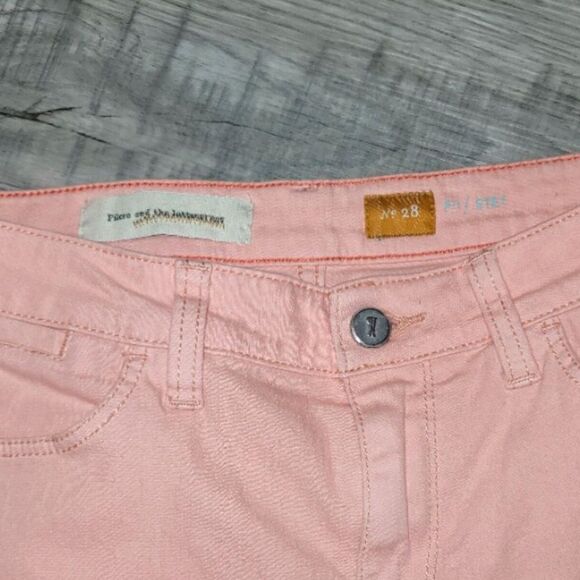 Pilcro and the Letterpress STET Fit Straight Cropped Peach Jeans Size 28 - Picture 3 of 8